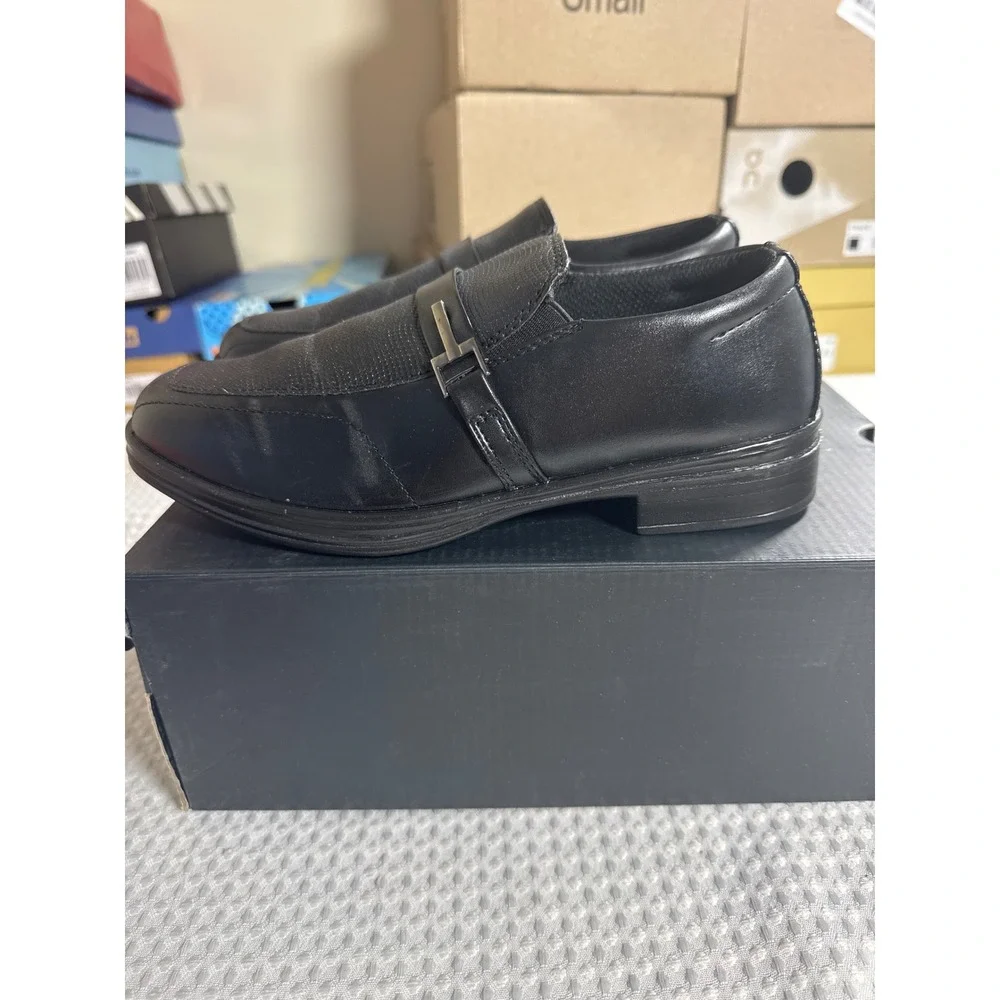 Deer Stags Loafers Boys 4M Bold Black Textured NIB